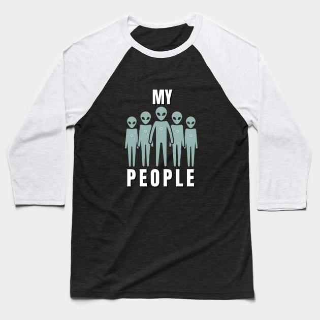 My People Baseball T-Shirt by Rebecca Abraxas - Brilliant Possibili Tees